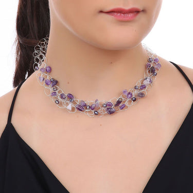 Collar Tejido Amatista